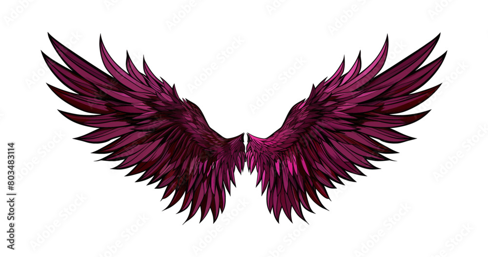 Obraz premium angel wings watercolor digital painting good quality