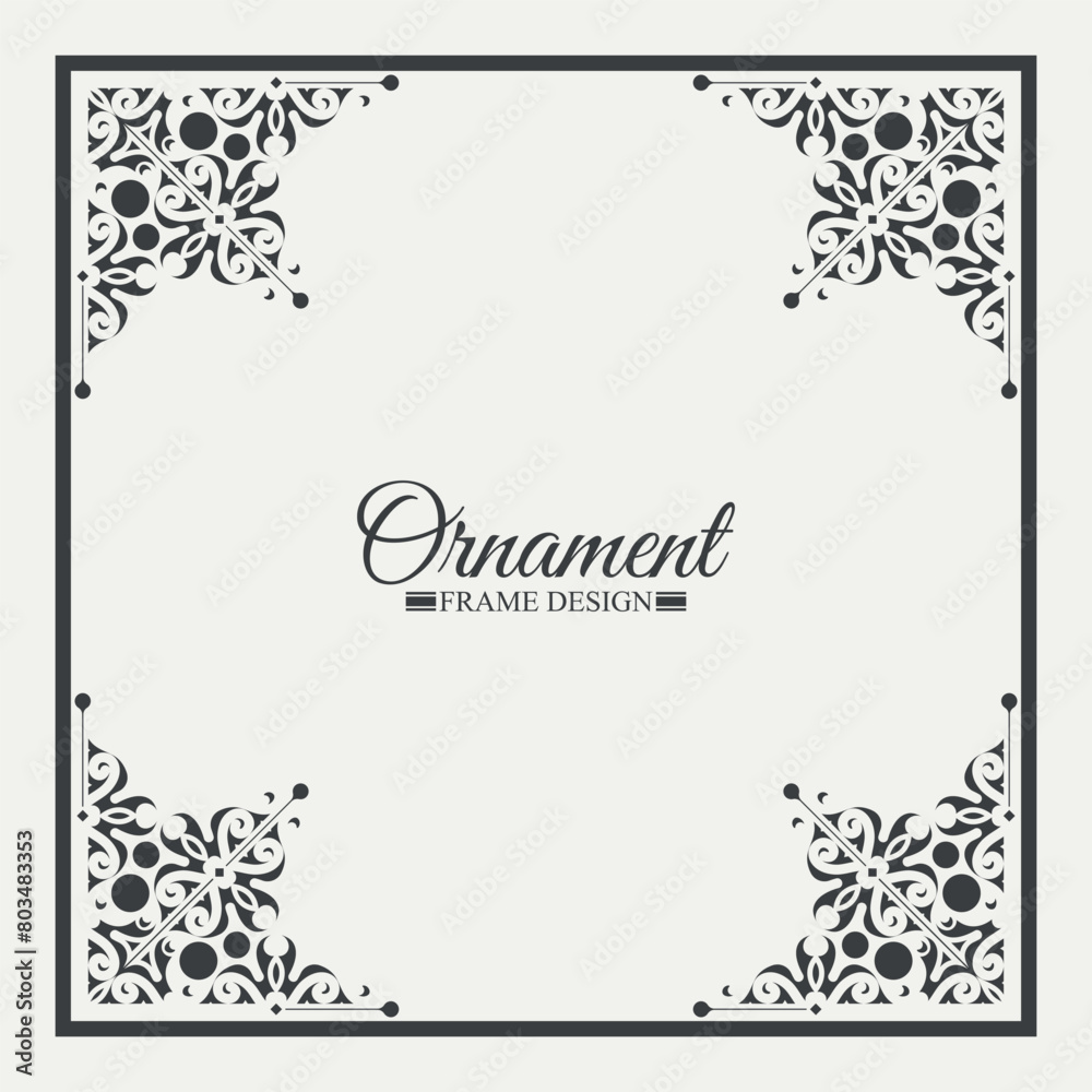 Elegant decorative frame design background Elegant decorative frame design background