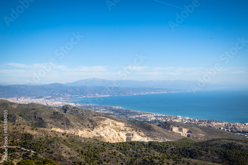 Aerial Panoramic View of Costa del Sol, Benalmadena, Malaga, Spain