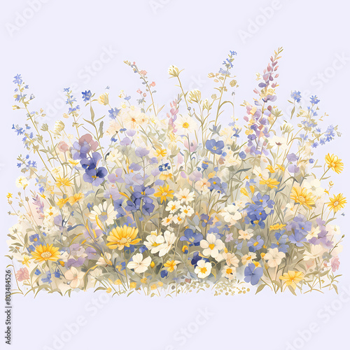 Natural Splendor - A Bouquet of Colorful Flowers Blooming in a Field © RobertGabriel