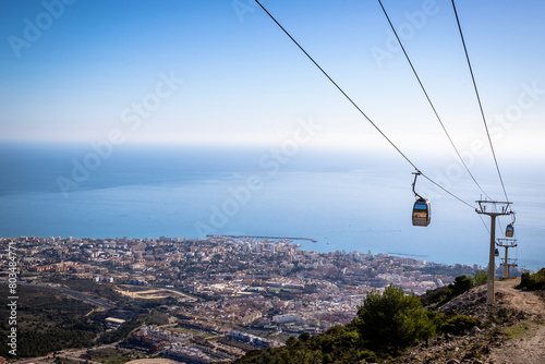 Image of cableway at Benalmadena, Andalusia, Spain