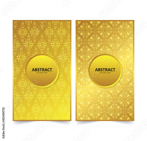 elegant gold pattern card design template