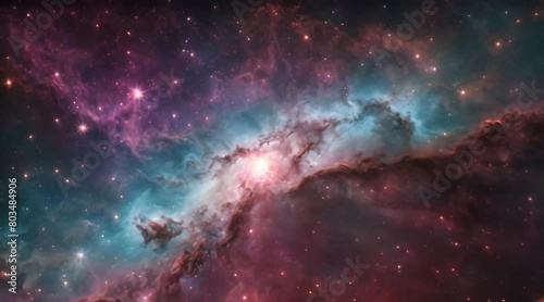 Cosmic journey through a pulsating nebula.
 photo