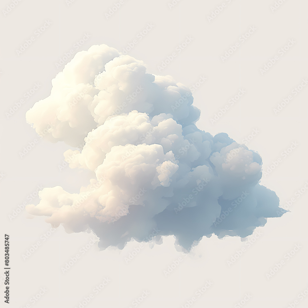 Experience the Majesty of Nature with Our Foggy Cumulus Cloud Steam Effect 3D Graphic PNG File