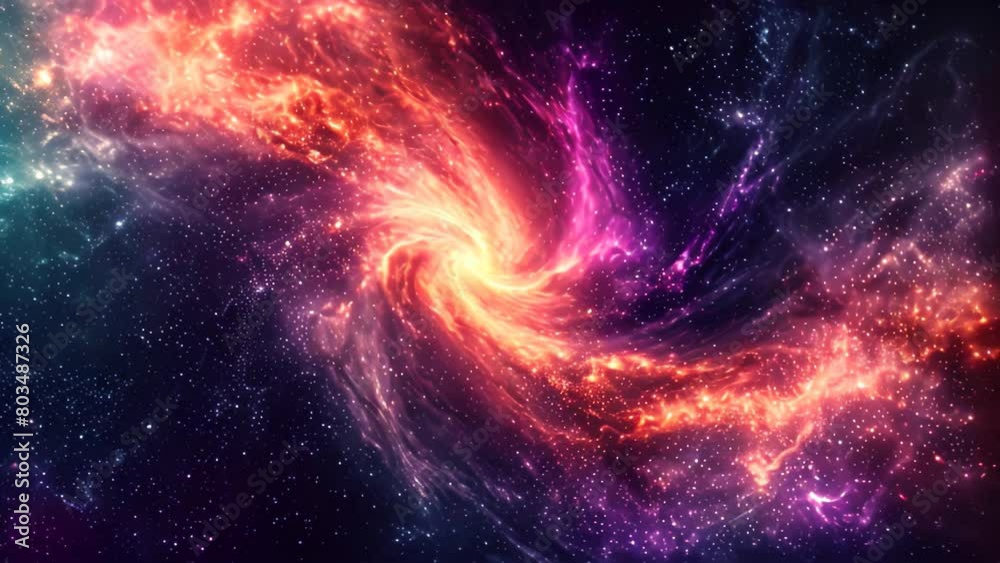 Spiral Galaxy M51 in Space, Surreal swirls of color shaping a nebular cloud in space Spiral Galaxy M51 in Space, Surreal swirls of color shaping a nebular cloud in space