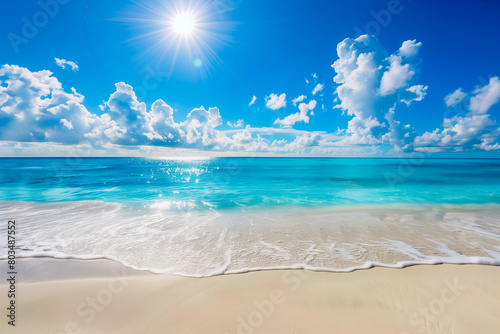 Fine beach sand in the summer sun