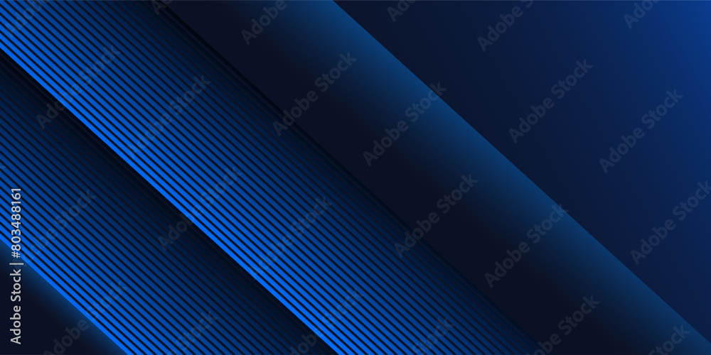 Blue and black vector, technology 3d futuristic glow with line shapes banner