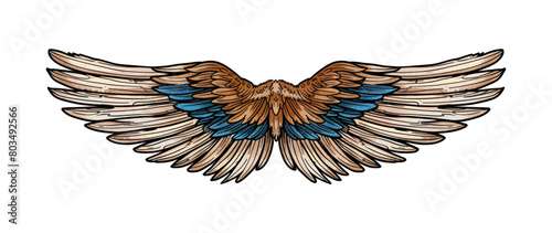 angel wings watercolor digital painting good quality