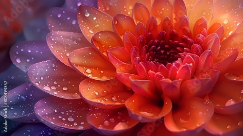 Beautiful Detail of Chrysanthemum Flower