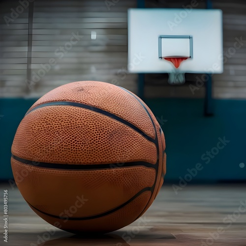 basketball on the court photo