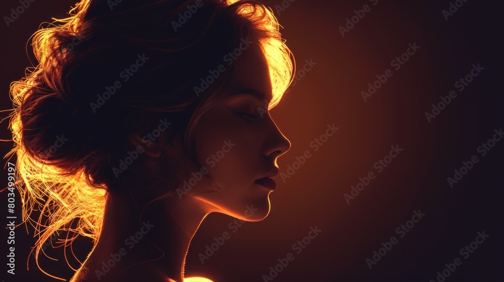 A subtle glow highlighting a woman's silhouette, representing empowerment.