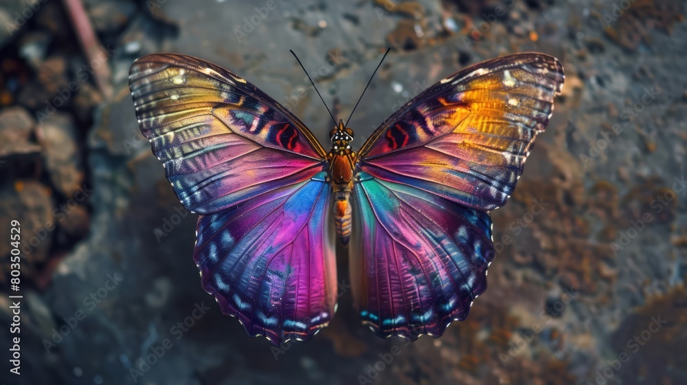 Beautiful iridescent butterfly. Beautiful iridescent butterfly.