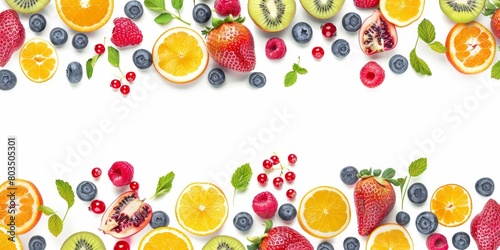 assorted berries and fruits Generative AI