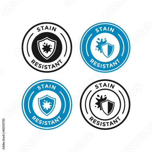 Stain resistant badge set. Suitable for protect covering from contamination symbol and information