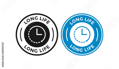 Long life logo badge set. Suitable for business, time, and information