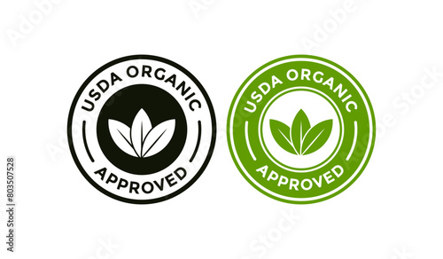 USDA organic logo vector template. Suitable for product label