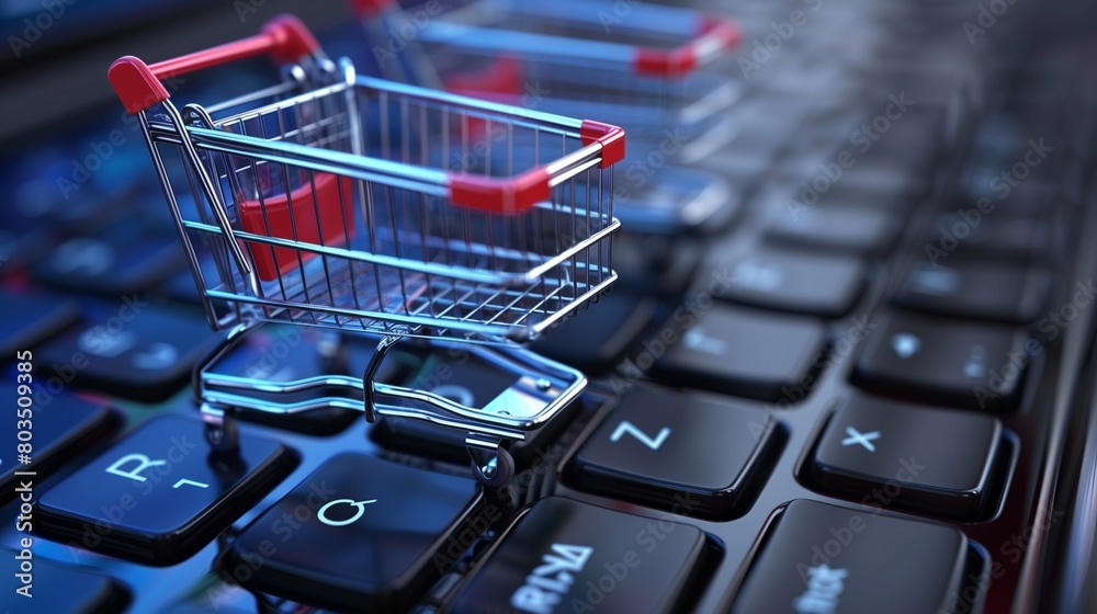 E-Commerce Boom Online Shopping, Digital Payments, Retail Evolution. Shop Smart!