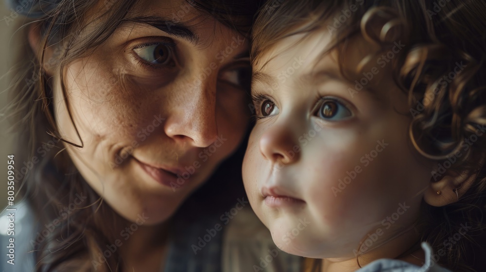 loving and understanding look of a mother towards her child generative ai loving and understanding look of a mother towards her child generative ai