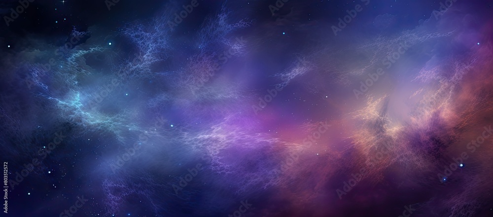 Star-filled purple and blue space