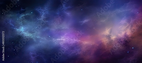 Star-filled purple and blue space