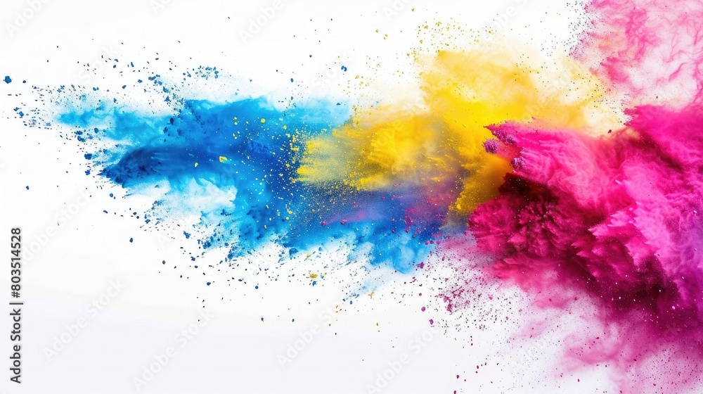 2024 typography for holi festival background and banner isolated on white background