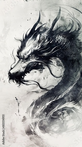Fantasy art dragon design