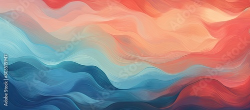 Colorful wave of water painting