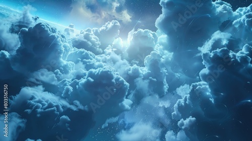 A conceptual image featuring cloud based security