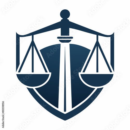 law firm simple clean logo vector art illustration