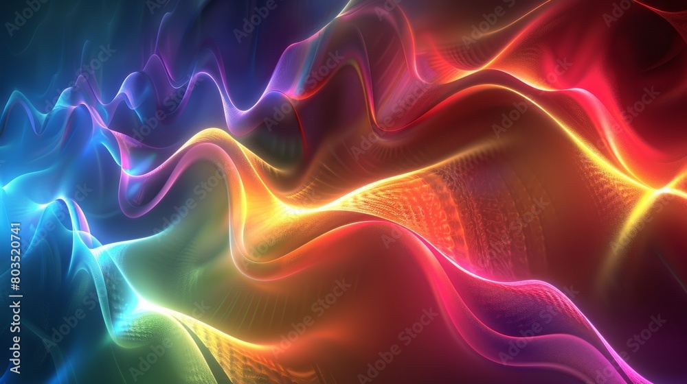 Obraz premium Colorful abstract light wave background