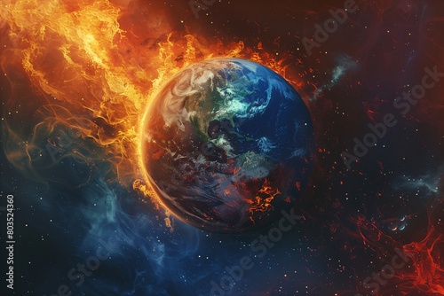 Wallpaper Mural earth on fire Torontodigital.ca