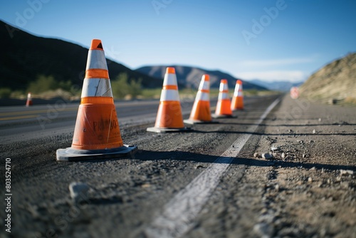 cones on the road