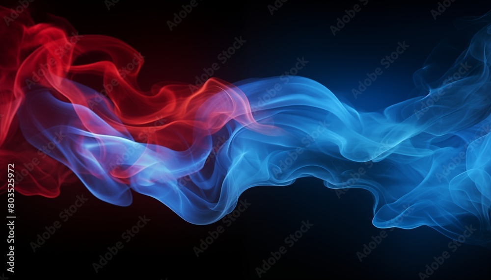 Obraz premium abstract blue red colorful smoke