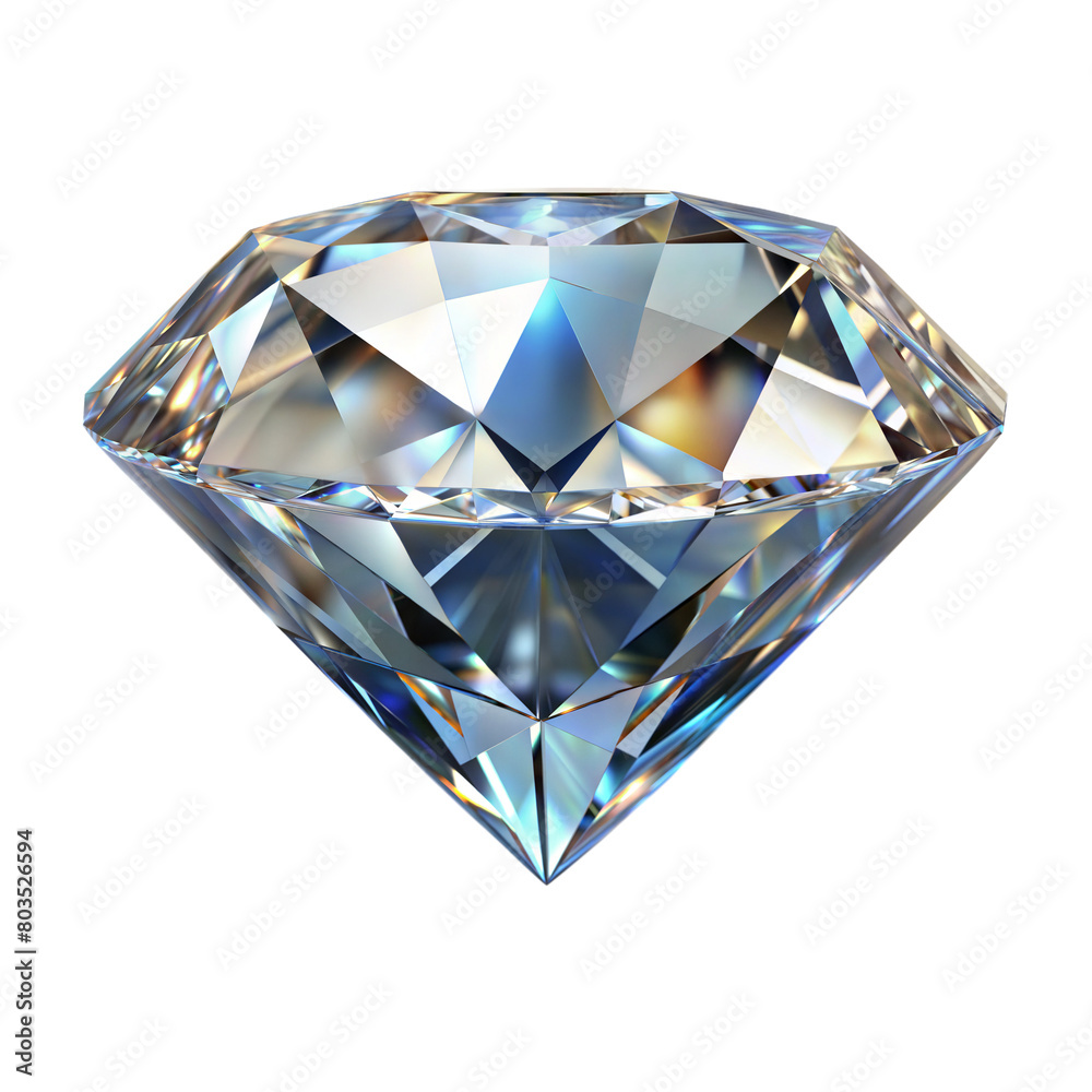 Sparkling Cut Diamond Illustration With Transparent Background Sparkling Cut Diamond Illustration With Transparent Background