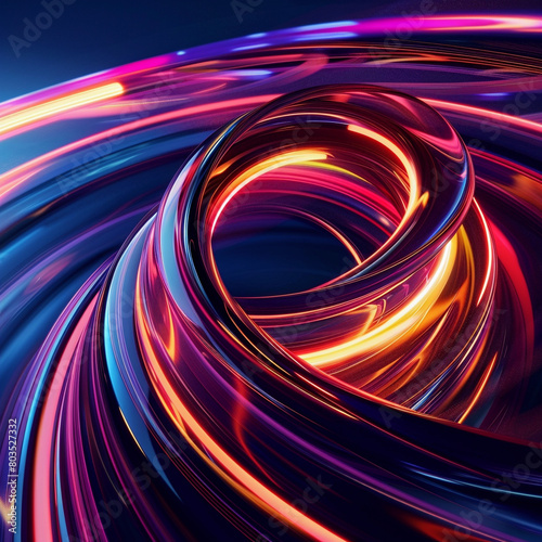 Neon Waves in Motion