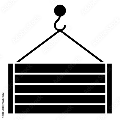 transportation cargo container black symbol vector