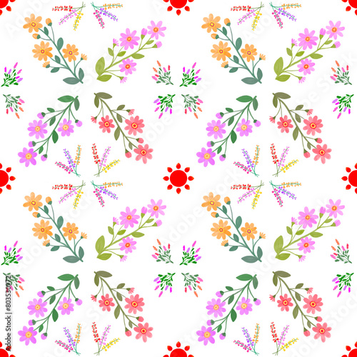 seamless pattern with flowers