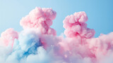 Pink Pastel Powder clouds in the sky background