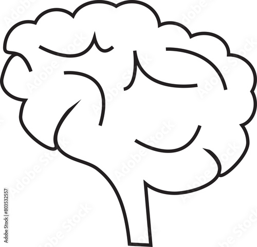 illustration of the brain vital organ icon