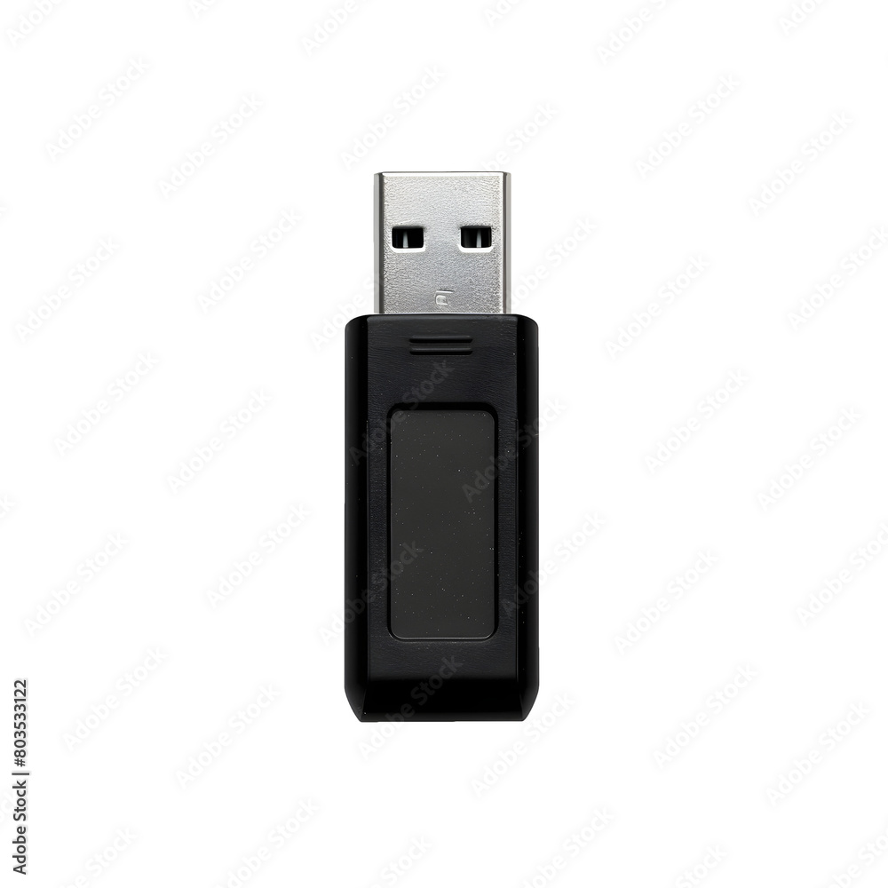 Black USB Flash Drive isolated on transparent background Black USB Flash Drive isolated on transparent background