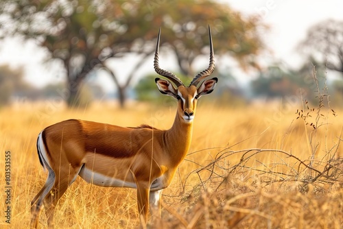 impala in the savannah wildlife photography photo