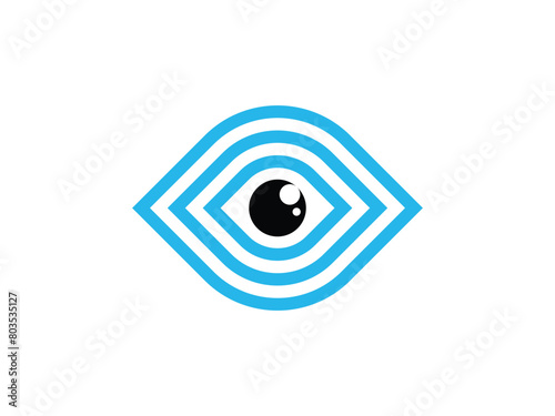 lines circle eye insight logo icon vector illustration 