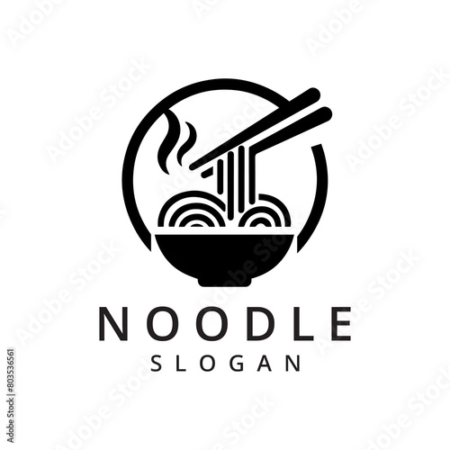 Noodle Logo Design Illustration Noodle menu Logo Template