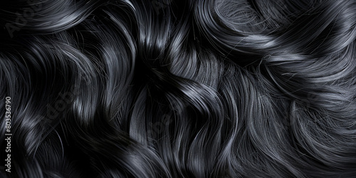 Black hair texture background