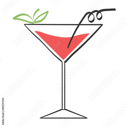 Cocktail handdrawn icon