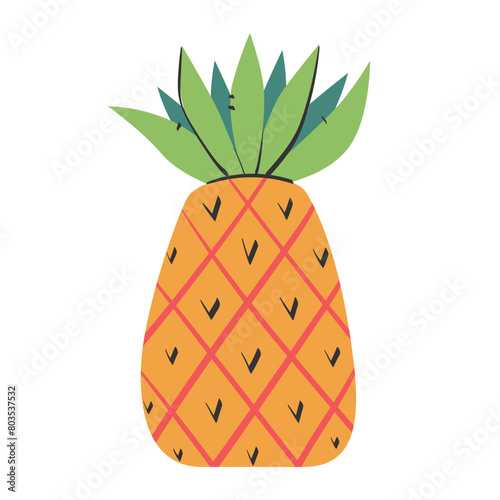 Pineapple handdrawn icon