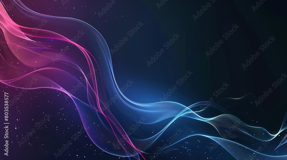 Digital abstract wave background, template for business banner, formal backdrop, abstract design element for tech, AI, data, audio, graphics, presentation, and more