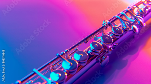 Neon Glow  Intimate flute Detail in Symphony Orchestra