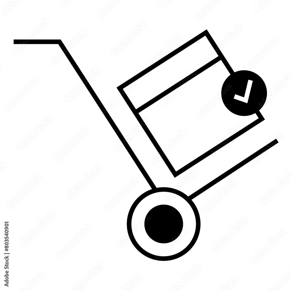 Use trolley icon, Packaging Symbol Use trolley icon, Packaging Symbol