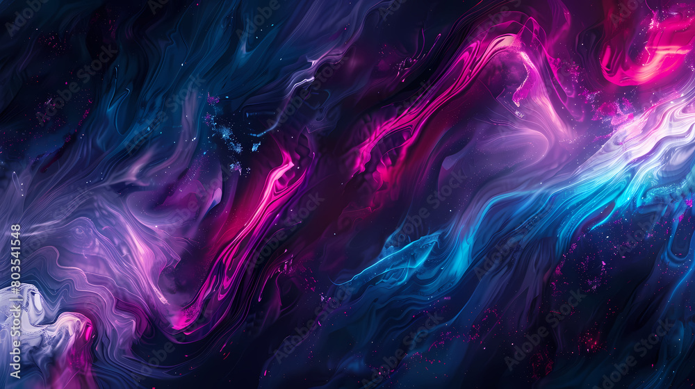 Vivid Cosmic Dance of Blue and Pink Nebulae Vivid Cosmic Dance of Blue and Pink Nebulae